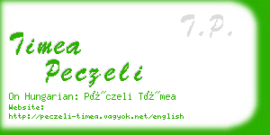 timea peczeli business card